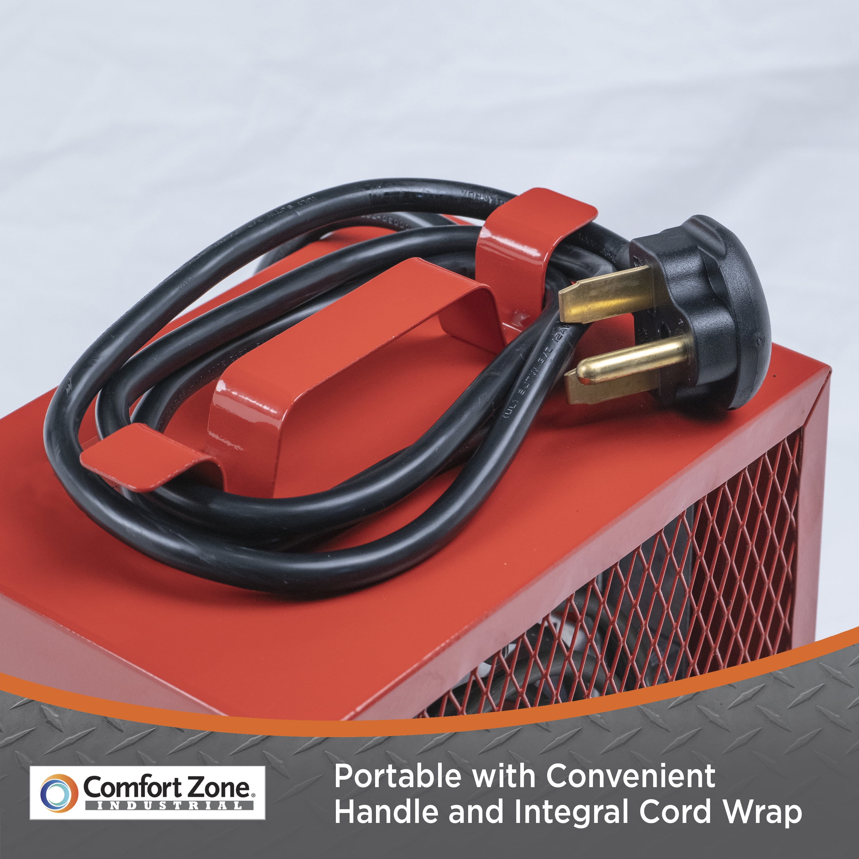 Comfort Zone NEMA 6-30P 4,800-Watt Fan-Forced Industrial Heater, Integrated  Thermostat Control, Heavy Gauge Steel, Carry Handle with Rubber Feet and  Overheat Protection - Walmart.com