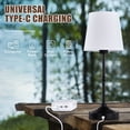 thumbnail image 3 of Coliware Black Cordless Table Lamp, Rechargeable Battery Operated Lamps, Stepless Dimming Touch Control Wireless Lamp, Vintage Decor Night Light for Bedroom, Bedside, Bar, Balcony, LED Bulb Included, 3 of 12