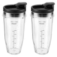 thumbnail image 1 of 4 Pcs Blender Cups Replacement Parts 24oz with Lids Blender Cups, 1 of 5