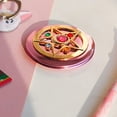 thumbnail image 3 of Espejo de maquillaje portátil HUOGUO Crystal Star de doble cara rosa, 3 of 5