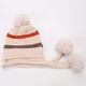 thumbnail image 4 of Gorro de punto Gorro peruano con pompón y orejas, gorros de invierno para mujer (Beige) ER, 4 of 5