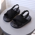 thumbnail image 4 of Bixock Toddler Boys Sandals Kids Shoes Boys Solid Color Open Toe Sandals 2 in 1 Slides Casual Beach Summer Shoes for Little Kids, 4 of 7