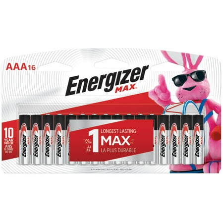 Energizer MAX Alkaline, AAA Batteries, 16 Pack (Best Aaa Battery Brand)