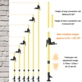 thumbnail image 4 of Max 4.2m Height Line Leveler StandBar Telescopic Pole Bracket 1/4'' Thread Lift Extend Holder for Level, 4 of 7