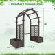 thumbnail image 4 of Yeshouse Pérgola de madera para jardín con jardineras, columpio y pérgola. Enrejado de arco exterior para plantas trepadoras, enredaderas y uvas. Ideal para bodas y fiestas en el patio, 4 of 6