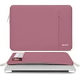 thumbnail image 5 of Mosiso Polyester Vertical Style Water Repellent Laptop Sleeve Case Bag Cover with Pocket for MacBook Air 13 inch M3 M2 M1 2018-2024 / Pro 13 inch M2 M1 2016-2024, Dusty Rose, 5 of 5