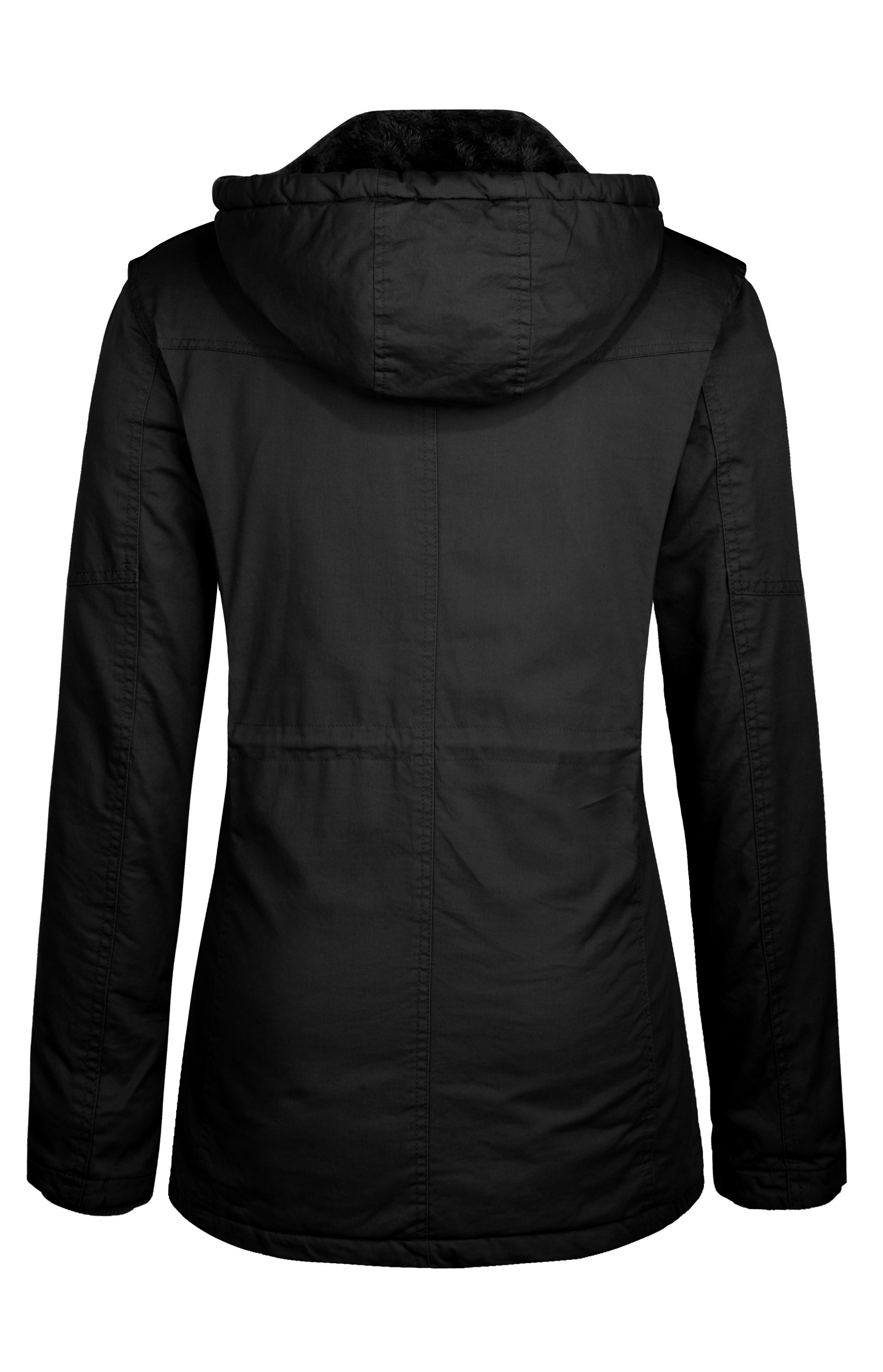 Women's Warm Winter Parka Coat with Removable Faux Fur Hood
