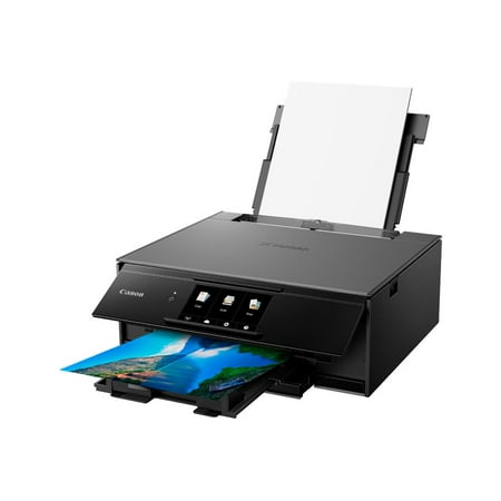 Canon PIXMA TS9120 - Multifunction printer - color - ink-jet - 8.5 in x 11.7 in (original) - Legal (media) - up to 15 ipm (printing) - 100 sheets - USB 2.0, LAN, Bluetooth, Wi-Fi(n) - gray with Canon