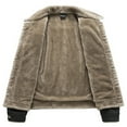 thumbnail image 3 of XMMSWDLA Tops for Men Winter Mid-length Lamb Velvet Jacket Plus Velvet Warm Coat Casual Coat, 3 of 3