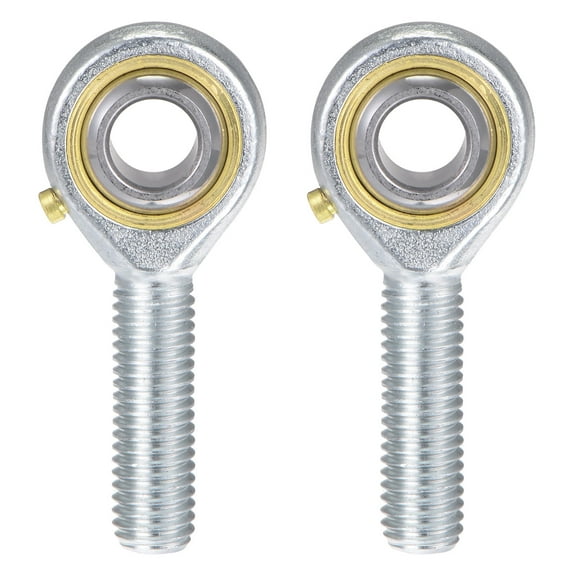 2 Pack POS10 Spherical Rod End Bearing 10mm Bore Self-lubricated Joint Bearing M10x1.5 Right Hand Male Thread