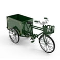 thumbnail image 1 of Tricycle Model 1/10 Scale Lifelike Decorative Loading Unloading Function Alloy Vintage Tricycle Toy for Girls Boys Green, 1 of 4