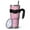 Pink Breast Cancer, variant on 40oz Tumbler,Breast Cancer Awareness Pink Ribbon Floral Pattern Insulated Tumblers with Removable Handle,Stainless Steel Double Vacuum Coffee Tumbler Cup with Straw for Home,Office,Travel,Party