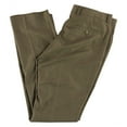 thumbnail image 2 of Kenneth Cole Mens Tan Tick Slim-fit Dress Pants Slacks, Brown, 35W x UnfinishedL, 2 of 2