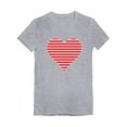 thumbnail image 1 of Tstars Girls Valentine's Day Shirts for Kids Love Red Striped Heart Love Gift Idea for Girl Toddler Kids Girls Fitted T Shirt, 1 of 6