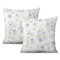 thumbnail image 1 of Designer Blue Linen Pillow Covers with Blooming Floral Design - Set of 2 Couch Pillow Covers,Throw Pillow Covers Perfect for Your Bed, Living Room, or Car, 1 of 7