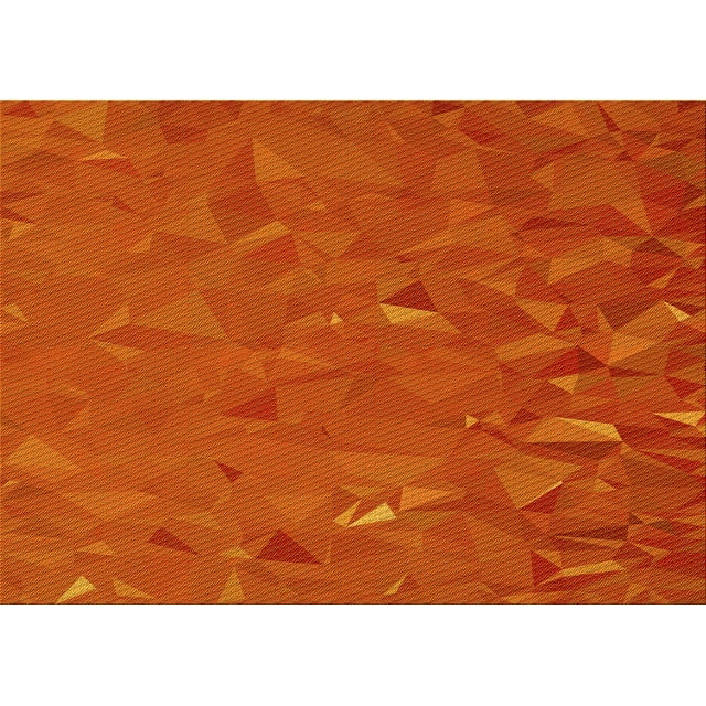 Ahgly Company Machine Washable Indoor Rectangle Transitional Orange Red Orange Area Rugs, 5' x 7'