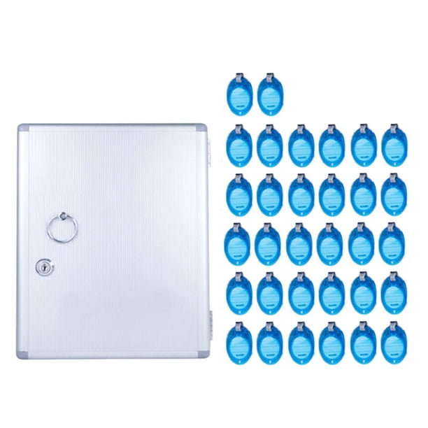 Caja organizadora de llaves, caja de almacenamiento, gabinete para llaves para negocios y hogar, caja de seguridad para montaje en pared 28x55x325cm 32Etiquetas