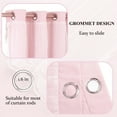 thumbnail image 4 of Pink Curtains 63 Inch Long- Blackout Curtains with Voile Sheer Drapes Thermal Pink Window Treatments with Tie-Backs for Kids/Girls Bedroom Nursery Living Room, Elegant, 1 Panel, 4 of 11