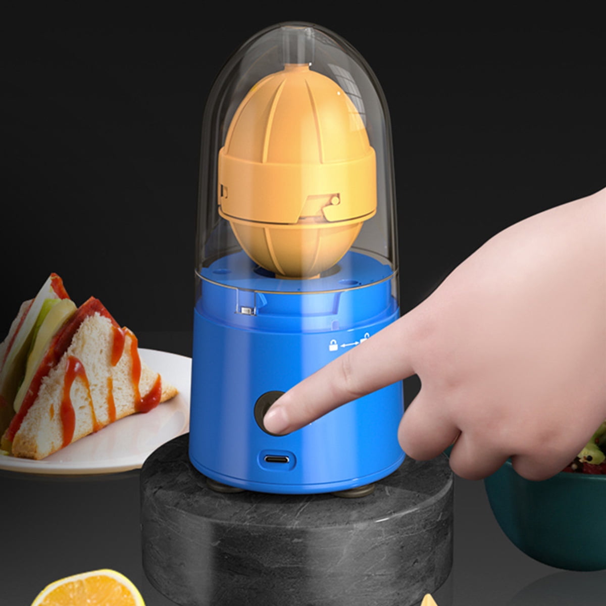 Egg Yolk Blue Mixer Scrambler Shaker Electric Blender Spinner For  Restaurant NEW