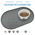 thumbnail image 2 of 6-color available pet meal MATS, dog eating MATS, pet dog feeding MATS, silicone material, oval shape, easy to clean, 2 of 9