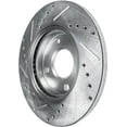 thumbnail image 4 of Detroit Axle - Rear Brake Rotors for 2007-2015 Mini Cooper 2008 2009 2010 2011 2012 2013 2014 Drilled Slotted Disc Brake Rotors Replacement: 10.20" inch Rotor, 4 of 7