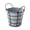 Grey, variant on OIUR Storage Bucket with Iron Frame Hanging Planter Basket Balcony Flower Pot Hanger Home Decoration Vase with Handle for Living Room Courtyard