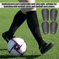 thumbnail image 4 of 2 Pares Mini Espinilleras De Fútbol Protector Deportes G  Belug, Negro, 4 of 5