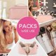 thumbnail image 3 of Travel (Pink)Makeup Bag, Travel Large Capacity Cosmetic Bag, with Handle and Divider, Waterproof PU for Women Toiletry Storage Bag Leather Multifunct, 3 of 5