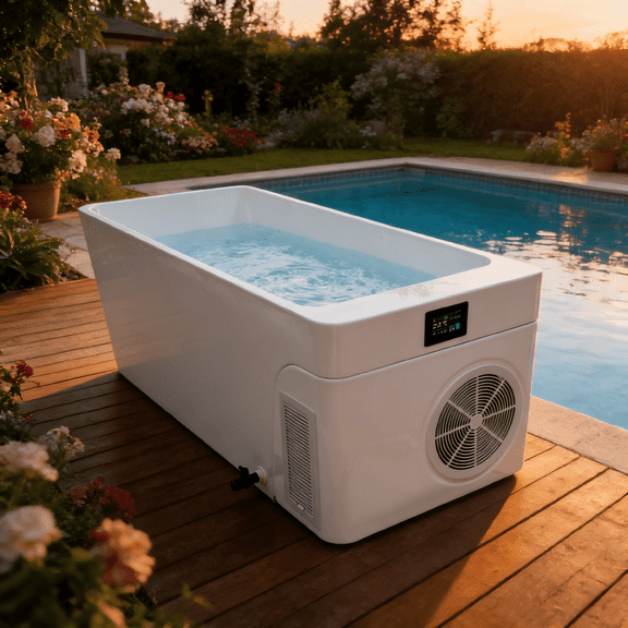 Sansheng® 76.77 Inch  Acrylic Cold Plunge Recovery Tub with Integrated Chiller, Digital Cooling Control, and Heating Function