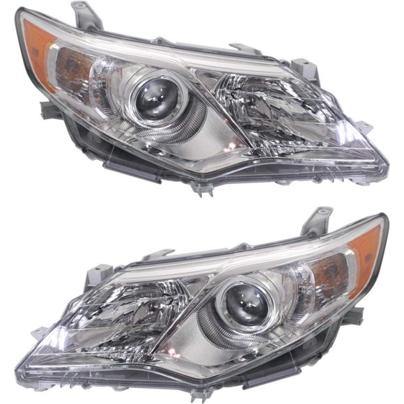 CarLights360: For 2012 2013 2014 Toyota Camry Headlight Assembly Driver and Passenger Side CAPA Certified w/Bulbs-Replaces TO2502211 TO2503211 (Vehicle Trim: Hybrid LE ; Hybrid XLE ; LE ; L ; XLE)