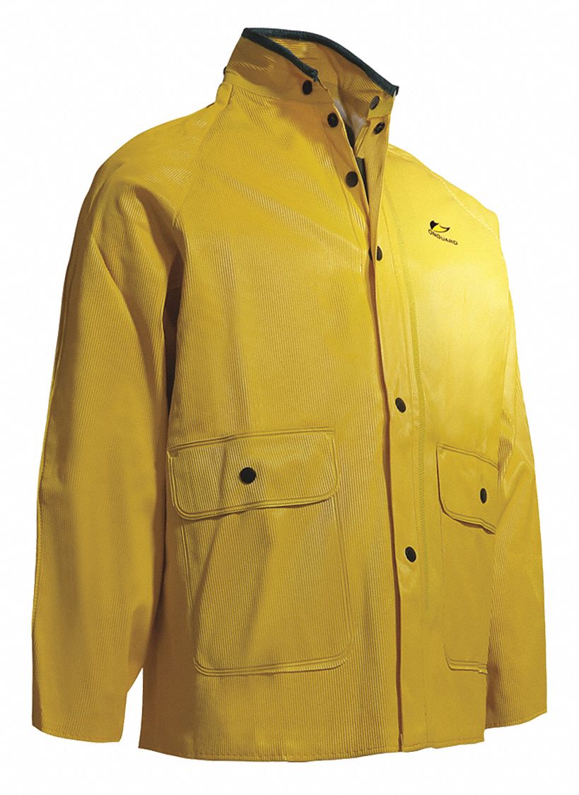 Onguard Collared Rain Jacket,Yelw 