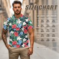 thumbnail image 6 of KUIFORTI Matching Golf Shirts for Couple Tropical Hibiscus Floral Quarter Zip Mens Hawaiian Shirt Moisture Wicking Suitable for Outdoor Sports Soft and Comfortable Lapel Design, 6 of 6
