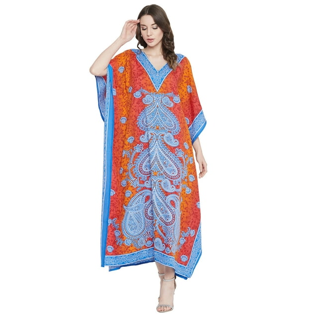 Caftans Longs pour Femmes, Robe Caftan Grande Taille, Robe de Soirée, Fête, Été, Plage, Robe d'Été, Manches Kimono, Robes Décontractées