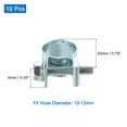thumbnail image 2 of 10Pack Mini Fuel Line Pipe Hose Clamp Clip, Adjustable 10-12mm, Zinc Plated, 2 of 5