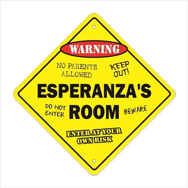 SignMission X-Esperanzas Room 12 x 12 in. Crossing Zone Xing Room Sign - Esperanzas