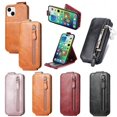 thumbnail image 2 of Zipper Wallet Vertical Flip Leather Phone Case, For Iphone 15 Pro Max, For,iPhone 16 Pro, 2 of 9