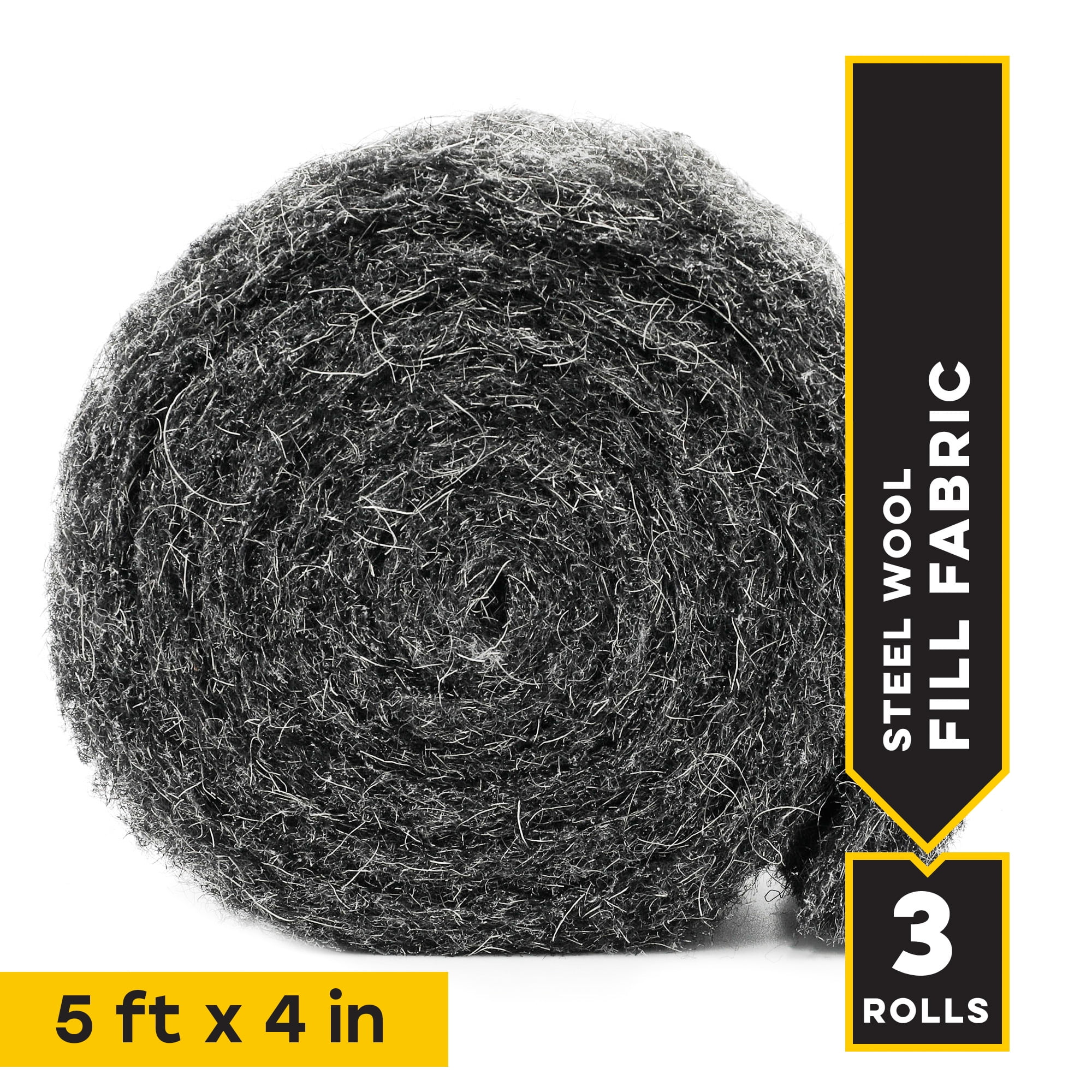 Xcluder Rodent Control Fill Fabric; 3 Rolls of Steel Wool Blend to Protect Home from Rats and