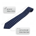 thumbnail image 5 of Mens Necktie Navy Blue Yellow Patterned Ties for Men Skinny Slim Tie 2.36", 5 of 7