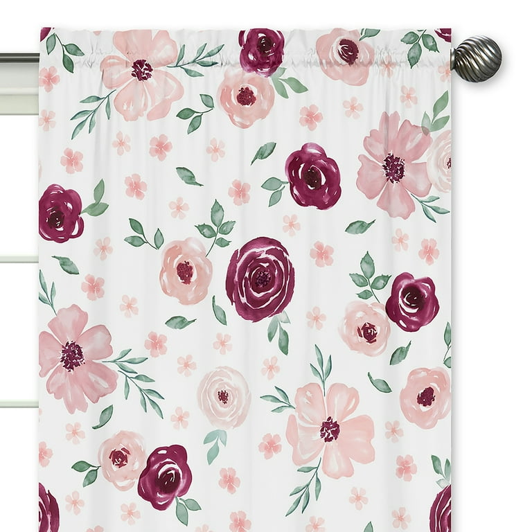 Sweet jojo watercolor floral cheap curtains