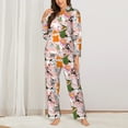 thumbnail image 2 of Sikiie Cartoon Halloween Women's Long-Sleeve Shirt and Full-Length Bottom Pajama Set (s-xxl)-X-Large, 2 of 7