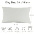 thumbnail image 3 of PiccoCasa 2 Pack Egyptian Cotton Pillowcases with Zipper King Light Gray, 3 of 7