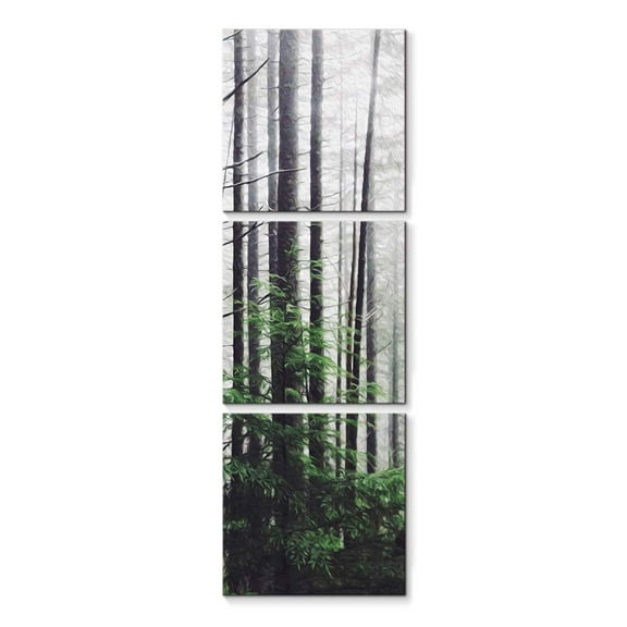 wall26 3 Panel Canvas Wall Art Birch Woods Pictures Home Wall Decorations for Bedroom Living Room Paintings Canvas Prints Framed - 16"x16"x3 Panels