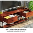 thumbnail image 2 of 3 Tier Wide TV Stand, Cherry With Cherry Finish, 2 of 9