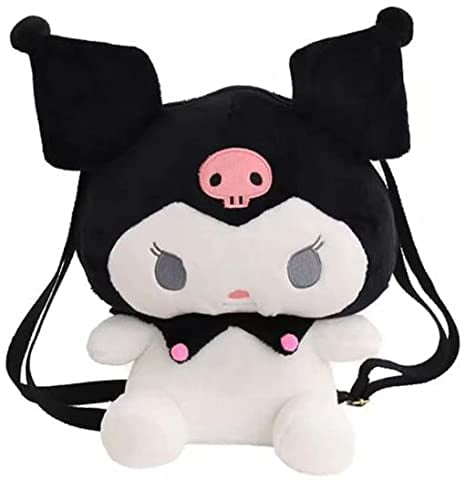Achnr Cute Small Furry Cinnamoroll Dog Melody Backpack Plush Backpack Cute Girl Bag My Melody 