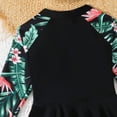 thumbnail image 6 of Zanarzt Swim Dresses for Toddler 2 Pcs Zipper Long Sleeve Long Pants Swimsuit for Girls Full Body Swimwear Rash Guard Teens Bathing Suit Black,10-11 Years, 6 of 7