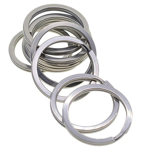 10x s De Llave partidos 30 Mm Llavero de material acero Inoxidable Aro De Aro Resultados Del