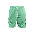 thumbnail image 6 of Glisme Mens 2 Piece Sets Summer Outfits Hipster Patchwork Tee Shirt And Short Set Sports Tracksuits Durable Matching Set Green, 6 of 9