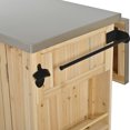 thumbnail image 6 of Outdoor Kitchen Island 63.5 Foldable Side Tabletop Cooking Station Dark Brown Grill Cart with Ample Storage Space for Backyard BBQ Patio, 6 of 26
