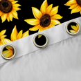thumbnail image 3 of jejeloiu Country Flower Sunflower Black Out Curtains,Rustic Plant Curtains Pack of 2 (42x63 Each),Black Yellow Bedroom Curtains For Adults,Microfiber Bedroom Decor, 3 of 6