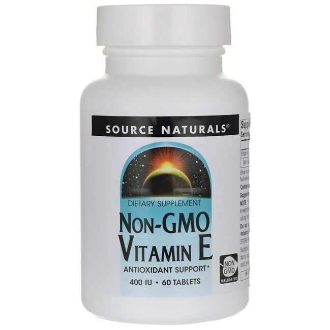 Source Naturals Non-Gmo Vitamin E 400 Iu 60 Tabs